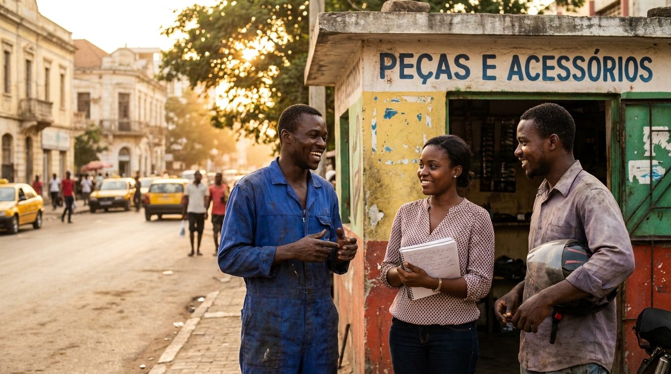Pequenos empresários e trabalhadores à conversa em Luanda